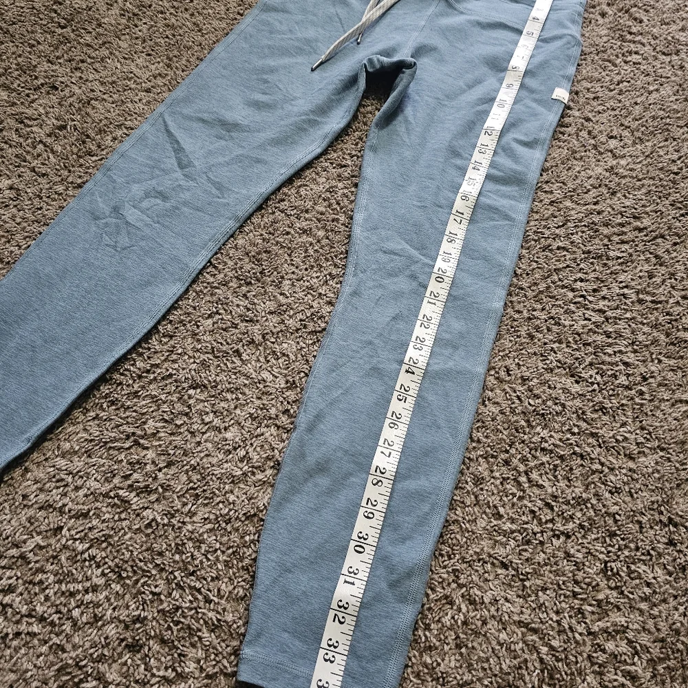 Vuori Light Blue High-Waist Leggings with Drawstring Waistband - Picture 3 of 6